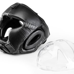 Kask bokserski MMA skórzany z kratą Evolution - Evolution