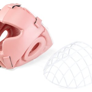 Kask z kratą (maską) metalową wykonany z wysokiej jakości skóry syntetycznej PU, wypełniony wysokiej gęstości pianką, która doskonale tłumi ciosy. Kask bokserski MMA z kratą Evolution - Evolution