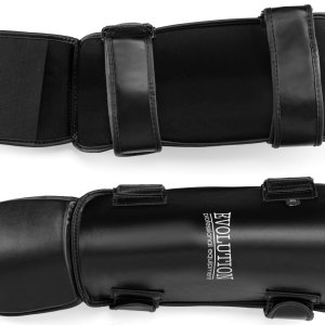 Ochraniacz na goleń z ochroną śródstopia Evolution Black - Evolution