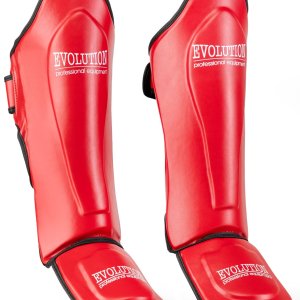 Profesjonalny nagolennik z dodatkową osłoną na stopę, renomowanej marki Evolution. Wykonany z najwyższej klasy komponentów. Zestaw zawiera 2 sztuki. Ochraniacz na goleń z ochroną śródstopia Evolution Red - Evolution
