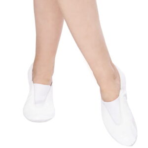Baletki skórzane antypoślizgowe białe - Evolution