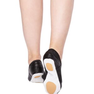 Baletki skórzane antypoślizgowe czarne - Evolution