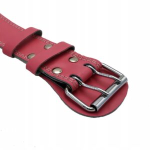 Pas kulturystyczny skórzany 10 cm Evolution Pink - Evolution