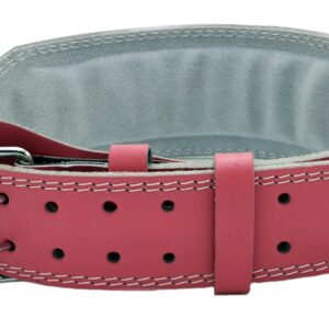 Pas kulturystyczny skórzany 10 cm Evolution Pink - Evolution