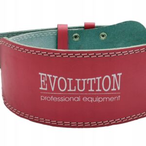 Pas kulturystyczny skórzany 10 cm Evolution Pink - Evolution