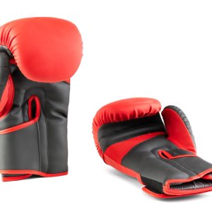 Rękawice bokserskie ze skóry syntetycznej Evolution Mesh czerwono - czarne RB-270 - Evolution