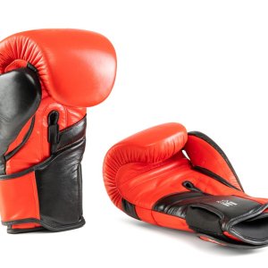 Rękawice bokserskie ze skóry naturalnej Evolution HB czerwono - czarne RB-170 - Evolution