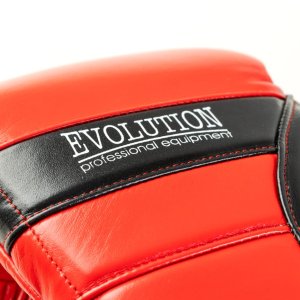 Rękawice bokserskie ze skóry naturalnej Evolution HB czerwono - czarne RB-170 - Evolution
