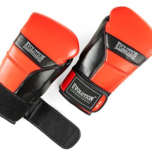 Rękawice bokserskie ze skóry naturalnej Evolution HB czerwono - czarne RB-170 - Evolution