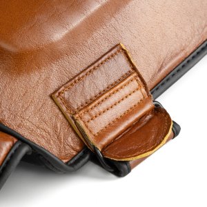 Ochraniacz na goleń skórzany z ochroną śródstopia wzmacniany Retro Tan Evolution OP-110 - Evolution