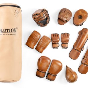 Worek bokserski bez wypełnienia ze skóry naturalnej Evolution Retro Tan TW-110 - Evolution