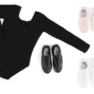 Baletki skórzane antypoślizgowe czarne - Evolution