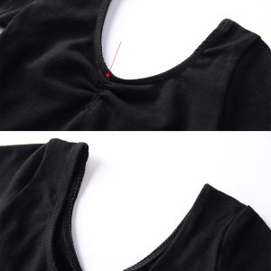 Body gimnastyczne z długim rękawem czarne - Evolution