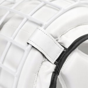 Kask bokserski MMA z kratą biały Evolution - Evolution
