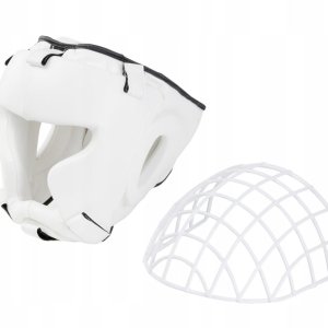 Kask bokserski MMA z kratą biały Evolution - Evolution