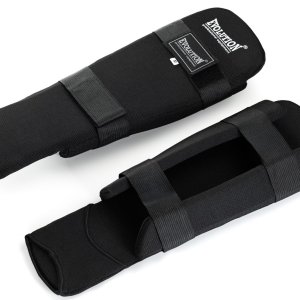 Ochraniacz na goleń elastyczny z ochroną stopy wzmocniony - Evolution