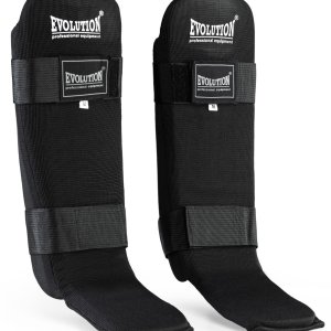Ochraniacz na goleń elastyczny z ochroną stopy wzmocniony - Evolution