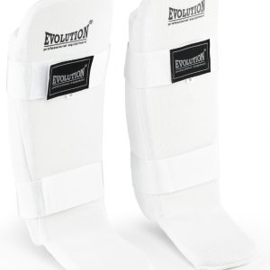 Ochraniacz na goleń elastyczny z ochroną stopy wzmocniony - Evolution